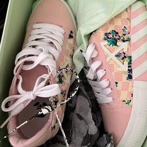 Authentic Off-White Pink and White Women's Sneakers